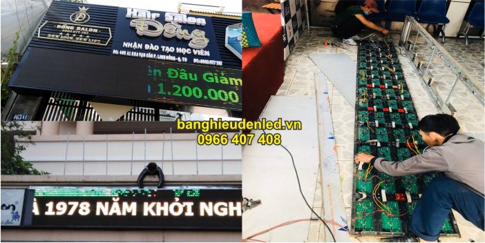 sửa chữa bảng hiệu đèn led.