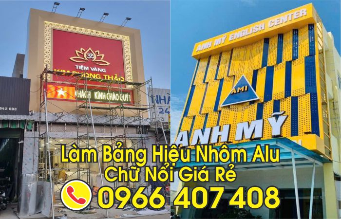 Công ty làm bảng hiệu alu chữ nổi - đèn LED - Liên hệ: 0966.407.408 Công ty làm bảng hiệu alu chữ nổi - đèn LED