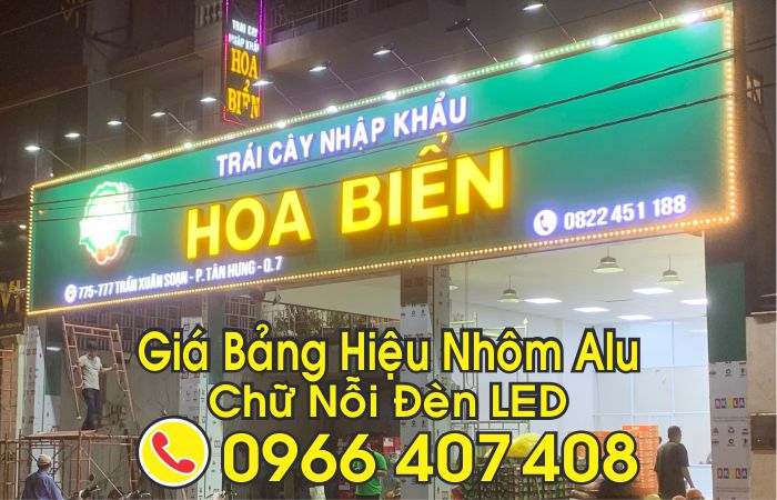 giá bảng hiệu alu chữ nổi nhựa mica - Liên hệ: 0966.407.408 giá bảng hiệu alu chữ nổi nhựa mica