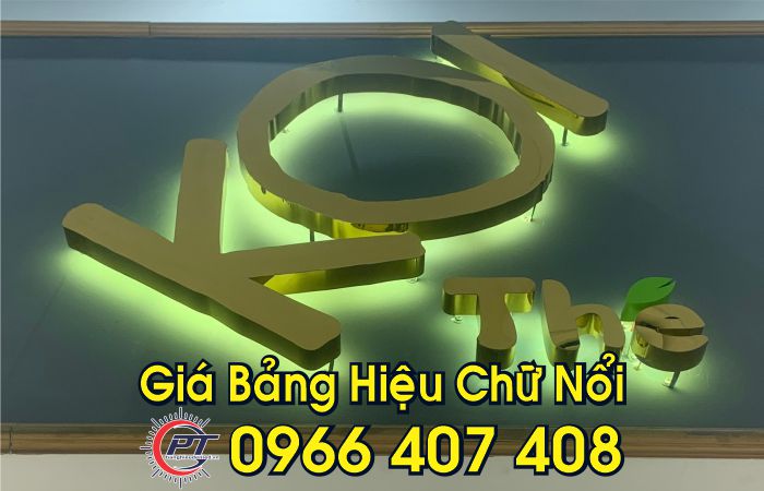 giá bảng hiệu chữ nổi inox