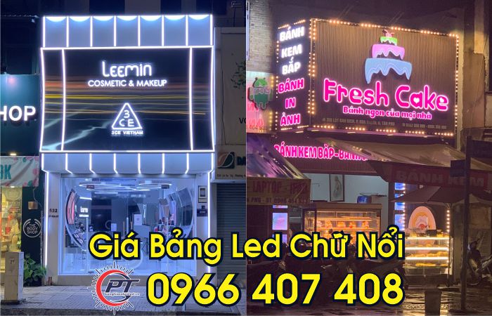 giá bảng hiệu led chữ nổi