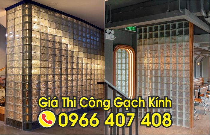 giá gạch kính - giá thi công gạch kính