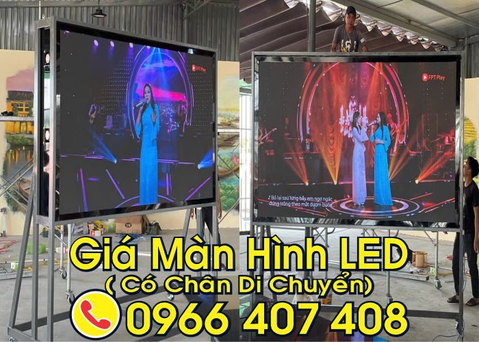 giá màn hình led có chân di chuyển