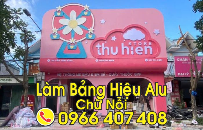 làm bảng hiệu alu chữ nổi giá rẻ - Liên hệ: 0966.407.408 làm bảng hiệu alu chữ nổi giá rẻ