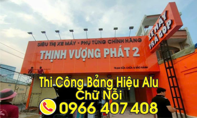 làm bảng hiệu alu chữ nổi - mặt dựng alu - Liên hệ: 0966.407.408 làm bảng hiệu alu chữ nổi - mặt dựng alu