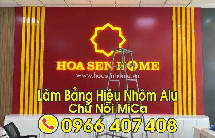 làm bảng hiệu alu chữ nổi - vách ngăn - Liên hệ: 0966.407.408 làm bảng hiệu alu chữ nổi - vách ngăn