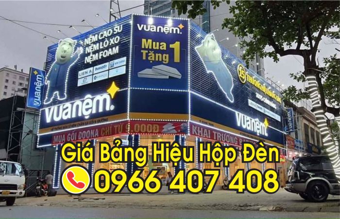 làm bảng hiệu hộp đèn nhôm alu giá rẻ - Liên hệ: 0966.407.408 làm bảng hiệu hộp đèn nhôm alu giá rẻ