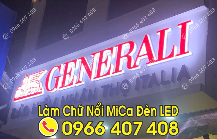 làm chữ nổi mica - Đèn LED, Liên Hệ: 0966.407.408 làm chữ nổi mica - Đèn LED