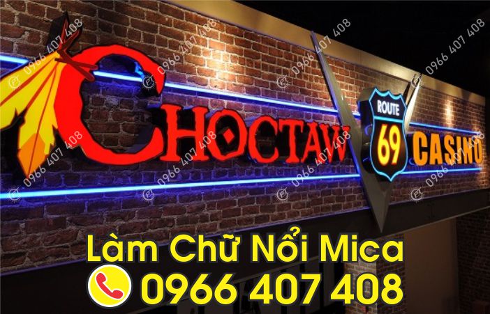 làm chữ nổi mica - Liên Hệ: 0966.407.408 làm chữ nổi mica