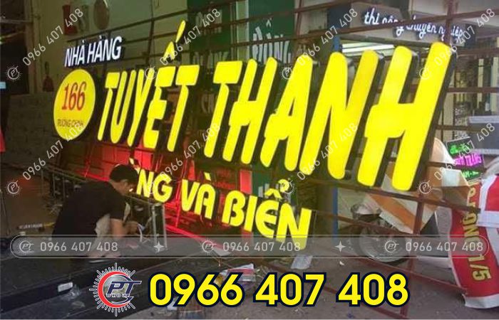 làm hộp đèn bảng hiệu chữ mica - Liên Hệ: 0966.407.408 làm hộp đèn bảng hiệu chữ mica