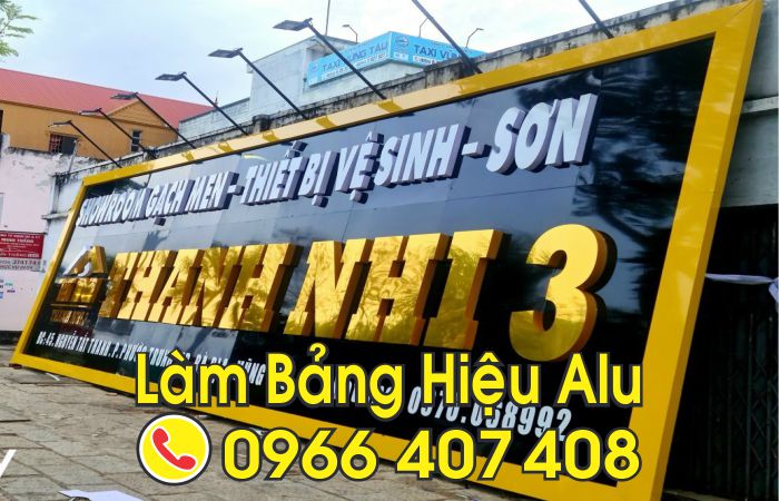 lắp đặt làm bảng hiệu alu - Liên hệ: 0966.407.408 lắp đặt làm bảng hiệu alu