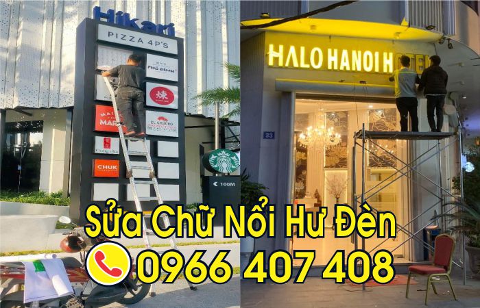 sửa bảng hiệu đèn led - sửa bảng hiệu