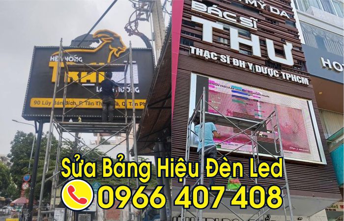 sửa bảng hiệu đèn led