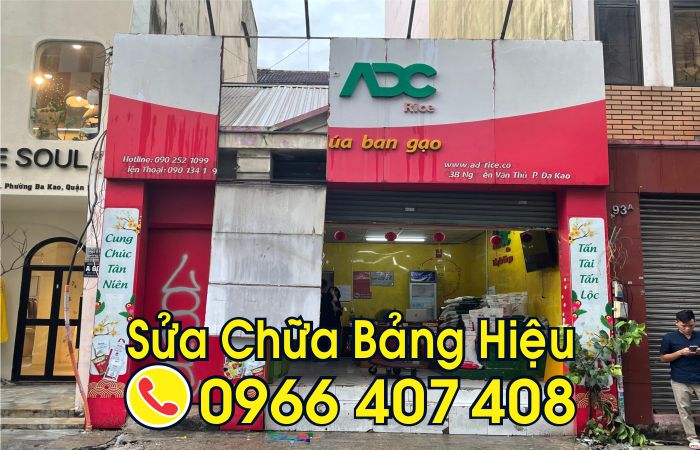 sửa bảng hiệu nhôm alu