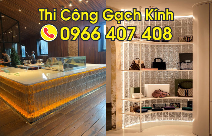 thi công gạch kính lấy sáng giá rẻ