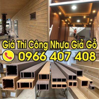 thi công làm lam nhựa giả gỗ giá rẻ