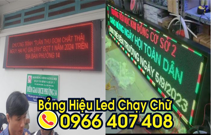 làm bảng hiệu led chạy chữ tại hồ chí minh giá rẻ