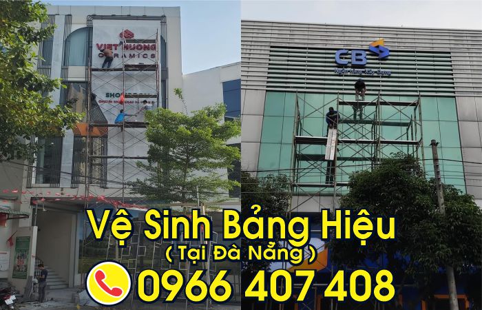 vệ sinh bảng hiệu - sửa bảng hiệu nhôm alu tại đà nẵng