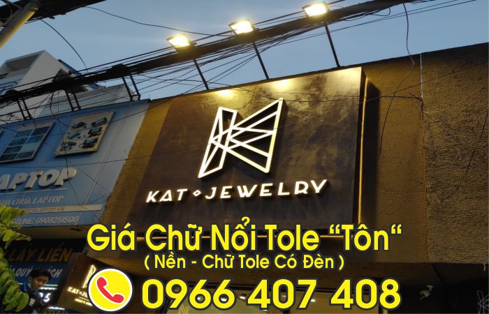 giá chữ nổi tole ( tôn ) tại đà nẵng - làm chữ nổi quảng cáo tại đà nẵng giá rẻ