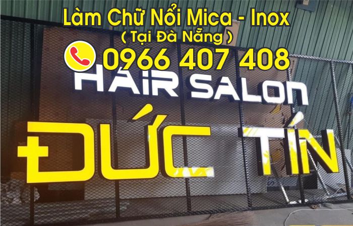 làm chữ nổi mica, inox tại đà nẵng