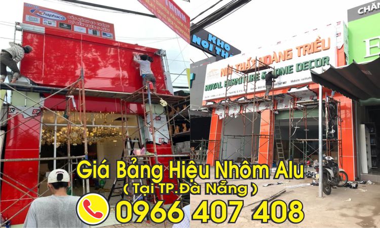 giá bảng hiệu alu chữ nổi đà nẵng