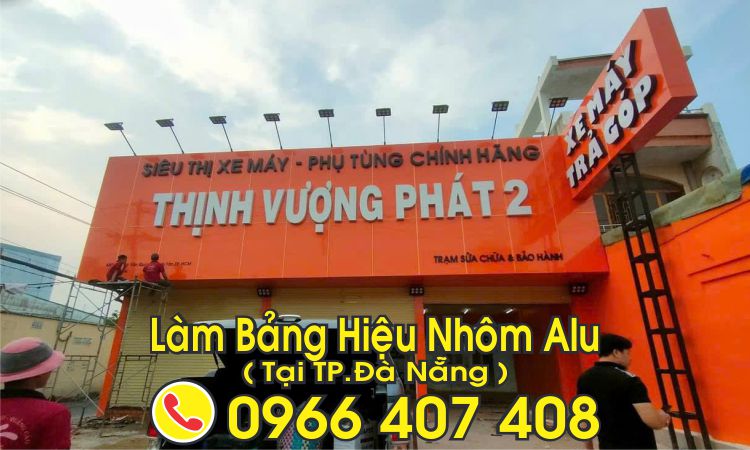 làm bảng hiệu nhôm alu tại đà nẵng giá rẻ - giá bảng hiệu alu chữ nổi đà nẵng