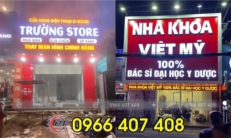 làm bảng hiệu nhôm alu tại đà nẵng giá rẻ - thi công alu tại đà nẵng kết hợp với chữ nổi