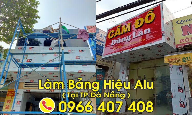 làm bảng hiệu nhôm alu tại đà nẵng giá rẻ - thi công alu tại đà nẵng