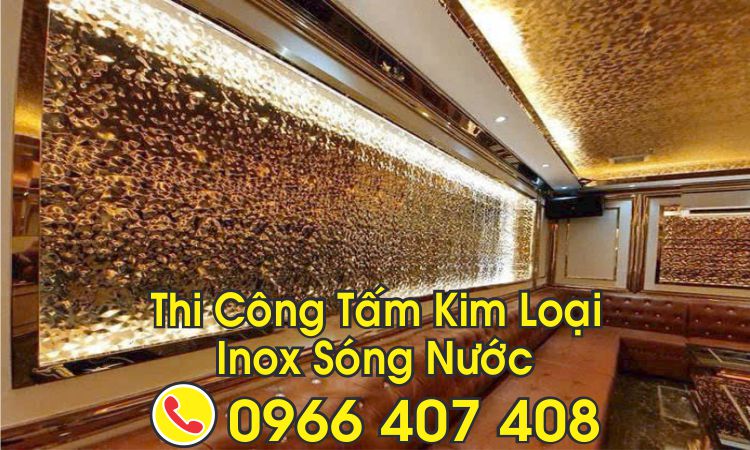 thi công tấm kim loại inox sóng nước giá rẻ - giá thi công tấm kim loại