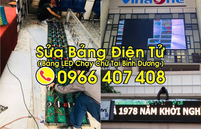 sửa bảng điện tử led chạy chữ - sửa bảng led tại bình dương