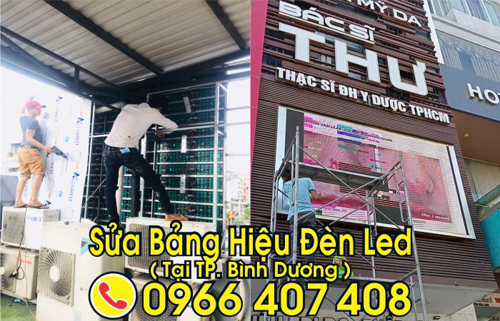 sửa bảng hiệu đèn led tại bình dương