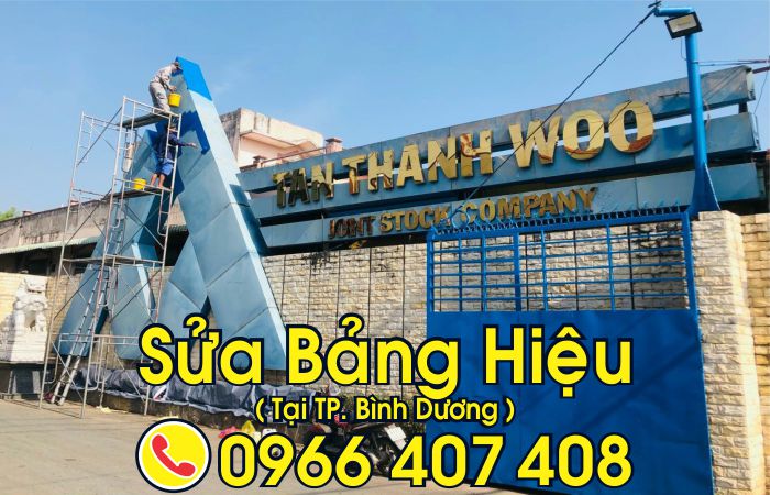 sửa bảng hiệu nhôm alu tại bình dương