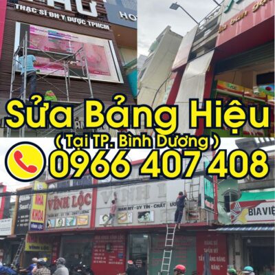 sửa chữa bảng hiệu tại bình dương