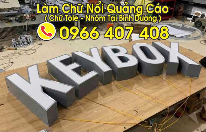 chữ tole ( tôn ) - nhôm, làm chữ nổi quảng cáo tại bình dương giá rẻ