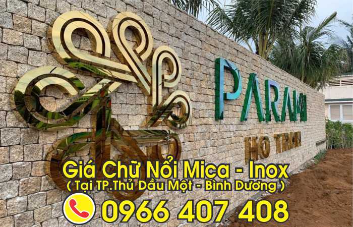 giá chữ nổi mica, inox bình dương