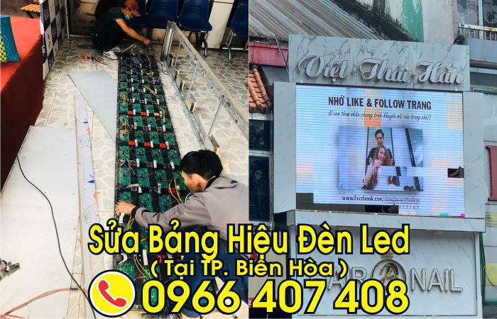 sửa bảng hiệu đèn led tại biên hòa