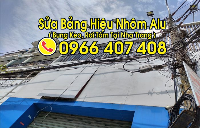 sửa bảng hiệu nhôm alu tại nha trang - sửa bảng hiệu tại nha trang