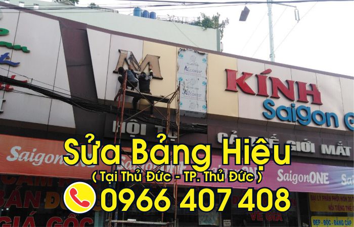 sửa bảng hiệu tại thủ đức - sửa bảng hiệu nhôm alu tại thủ đức