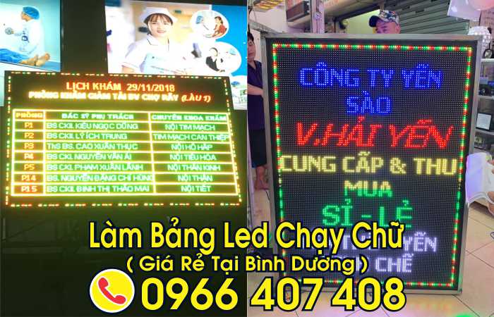 giá bảng led chạy chữ bình dương - TP. Thủ Dầu Một