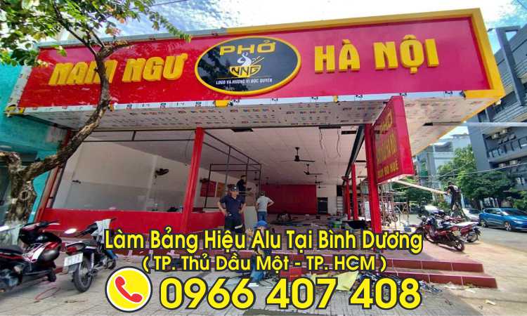 làm bảng hiệu alu tại bình dương