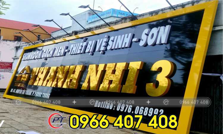 thi công alu tại bình dương - giá bảng hiệu alu chữ nổi bình dương