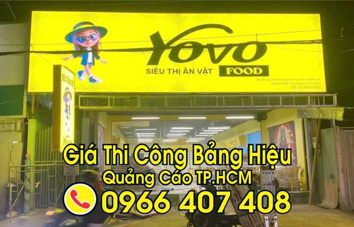 giá thi công bảng hiệu - thi công bảng hiệu