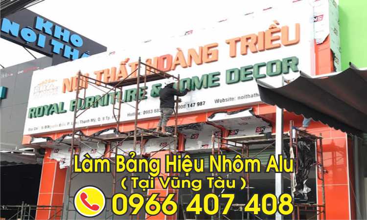 làm bảng hiệu nhôm alu tại vũng tàu giá rẻ - giá bảng hiệu alu chữ nổi vũng tàu