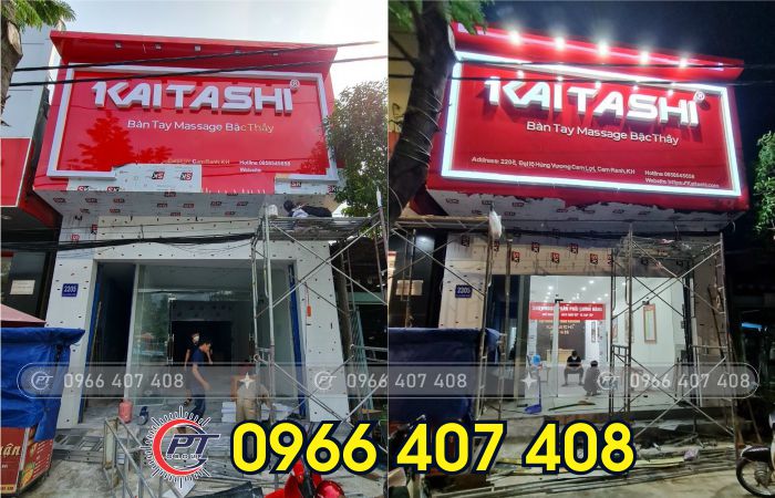 thi công bảng hiệu tại bình dương - thi công bảng hiệu nhôm alu