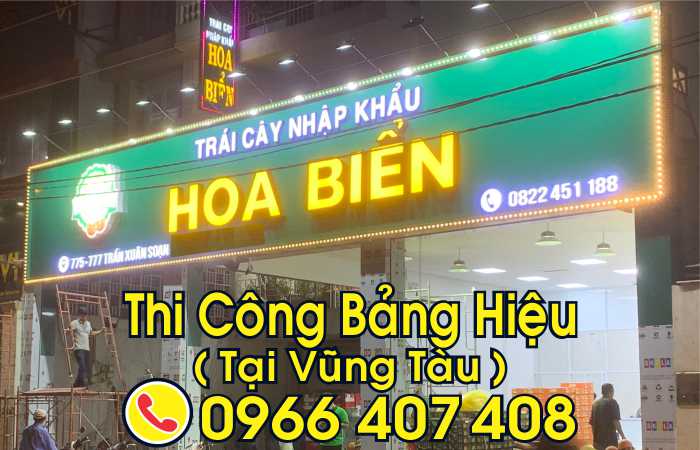 thi công bảng hiệu tại vũng tàu giá rẻ
