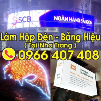 giá hộp đèn bảng hiệu tại nha trang