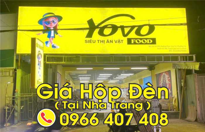 giá hộp đèn bảng hiệu tại nha trang - làm hộp đèn bảng hiệu tại nha trang giá rẻ