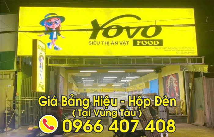 giá hộp đèn bảng hiệu tại vũng tàu - làm bảng hiệu hộp đèn tại vũng tàu