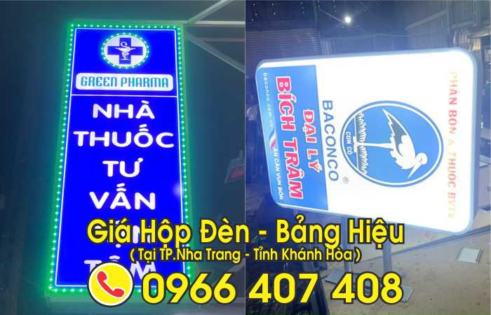 làm hộp đèn bảng hiệu tại nha trang - giá hộp đèn bảng hiệu tại nha trang