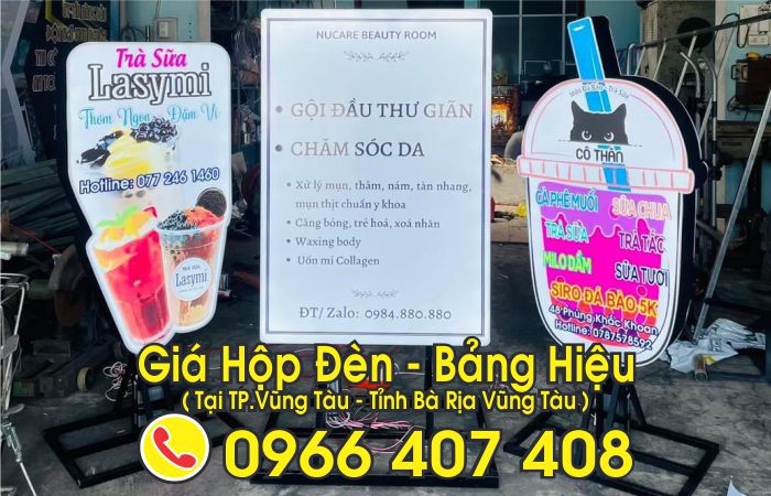 làm hộp đèn bảng hiệu tại vũng tàu - giá hộp đèn bảng hiệu tại vũng tàu